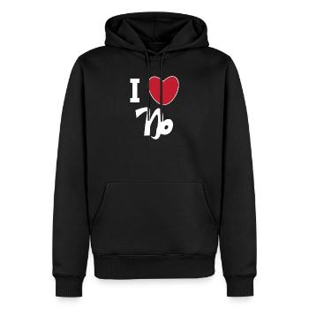 Steinbock Herz Statement Astrologie Aberglaube - Männer Premium Bio Hoodie - Schwarz - Vorne - Nico (187cm)