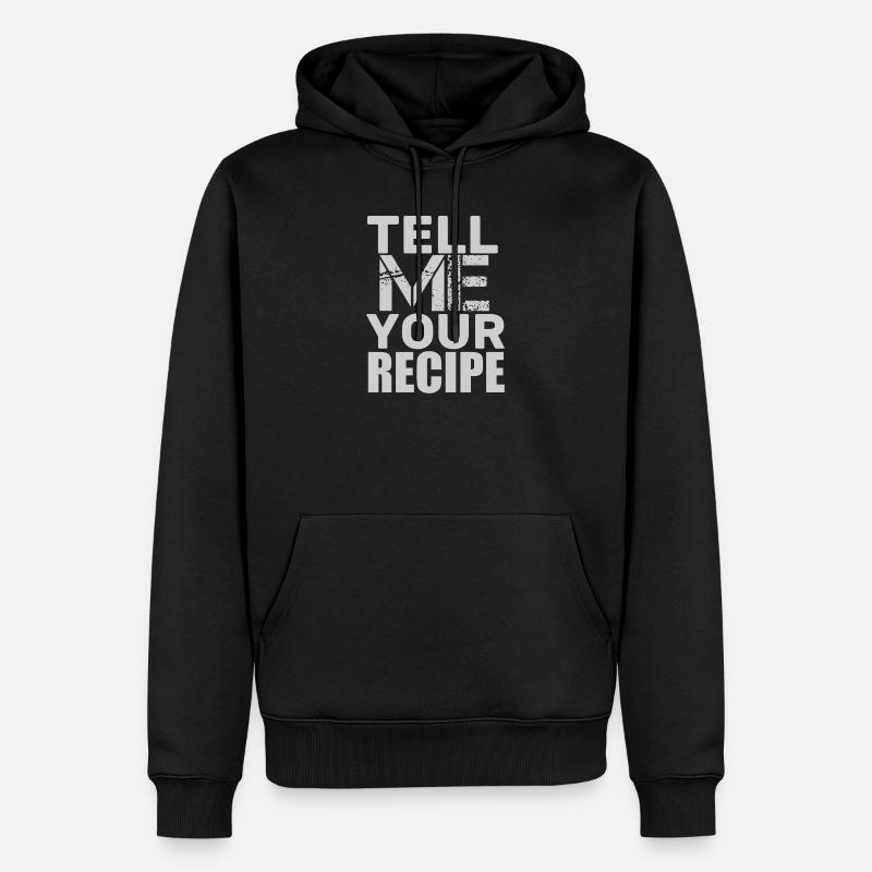 Raconter la recette - Sweat à capuche Premium bio Homme - noir