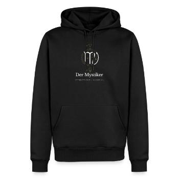 Der Mystiker - Sternzeichen Skorpion - Männer Premium Bio Hoodie - Schwarz - Vorne - Nico (187cm)