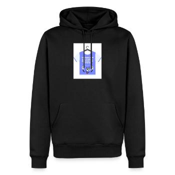 Positives kann man steigern...Zitat Weisheit - Männer Premium Bio Hoodie - Schwarz - Vorne - Nico (187cm)