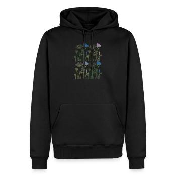 trockenblumen blumenwiese - Männer Premium Bio Hoodie - Schwarz - Vorne - Nico (187cm)