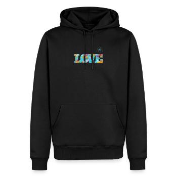 Love Frühlingsblüten - Sonja Ariel von Staden - Männer Premium Bio Hoodie - Schwarz - Vorne - Nico (187cm)