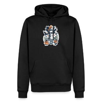 Mein bestes Leben - Männer Premium Bio Hoodie - Schwarz - Vorne - Nico (187cm)