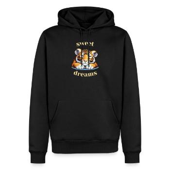 Sweet Dreams kleiner Tiger - Männer Premium Bio Hoodie - Schwarz - Vorne - Nico (187cm)