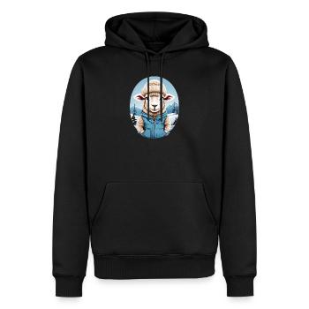 Süßes Schaf - Männer Premium Bio Hoodie - Schwarz - Vorne - Nico (187cm)