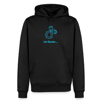 Ich Denke Lustig Sarkasmus Humor Spruch - Männer Premium Bio Hoodie - Schwarz - Vorne - Nico (187cm)