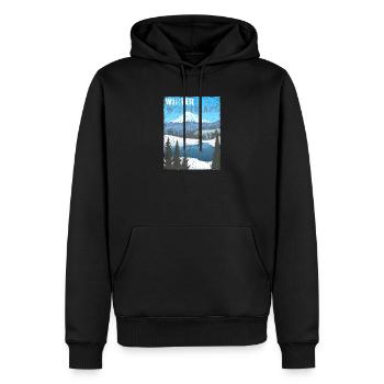 Winter Wonderland - public domain modificated - Men’s Premium Organic Hoodie - black - Front - Nico (187cm)