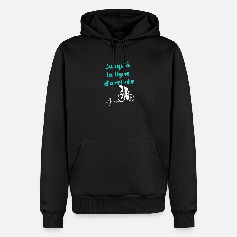 Persévérance Jusqu'à la Ligne d'Arrivée - Sweat à capuche Premium bio Homme - noir