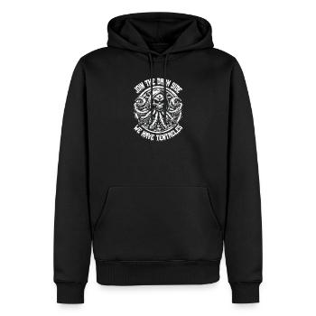 CRÂNE DES CAUCHEMARS : REJOIGNEZ LE CÔTÉ OBSCUR - Sweat à capuche Premium bio Homme - noir - Devant - Nico (187cm)