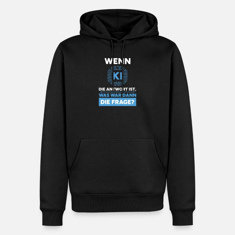 Intelligence artificielle Question Réponse Dire - Sweat à capuche Premium bio Homme - noir
