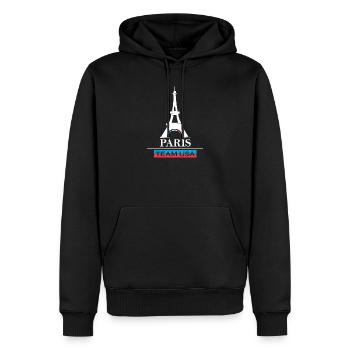 Paris team USA Sport Spiele Athlet Sportler Logo - Männer Premium Bio Hoodie - Schwarz - Vorne - Nico (187cm)