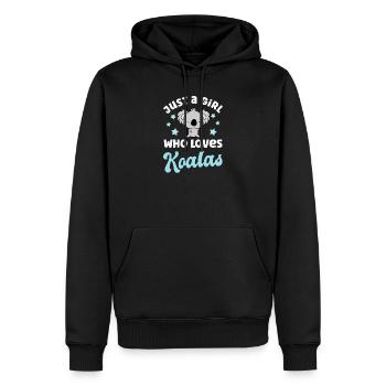 Koala Koala Ours - Sweat à capuche Premium bio Homme - noir - Devant - Nico (187cm)