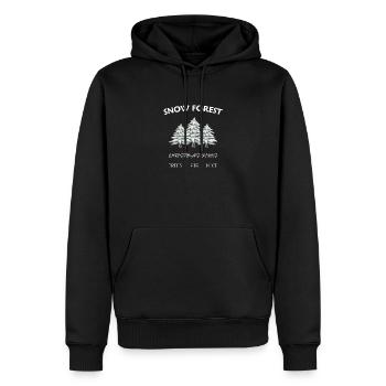 FORÊT ENNEIGÉE - PIN DE NOËL - Sweat à capuche Premium bio Homme - noir - Devant - Nico (187cm)