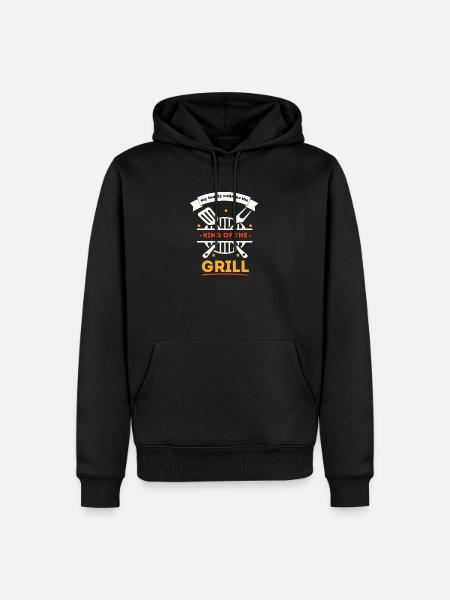 Grill-Meister - Männer Premium Bio Hoodie - Schwarz