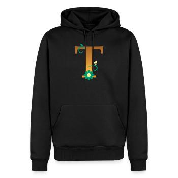 T - Männer Premium Bio Hoodie - Schwarz - Vorne - Nico (187cm)