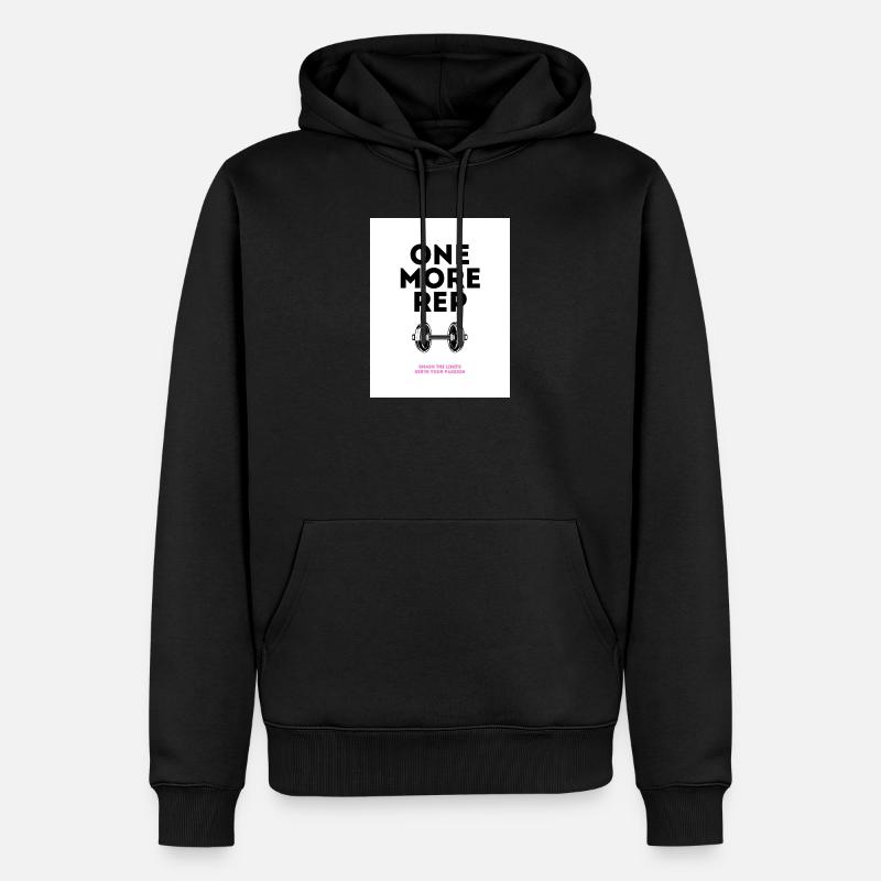 Gym Motivation Noch ein Wiederholungsdesign - Männer Premium Bio Hoodie - Schwarz