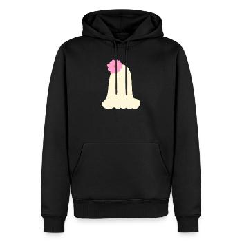 Fantôme d’Halloween ludique - Sweat à capuche Premium bio Homme - noir - Devant - Nico (187cm)