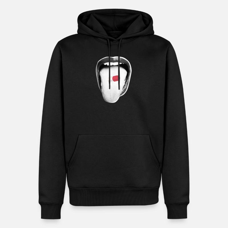 Capsule Tongue Pop - Sweat à capuche Premium bio Homme - noir