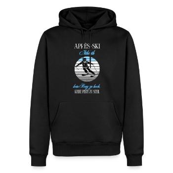 Après ski athlete No mountain too high - Men’s Premium Organic Hoodie - black - Front - Nico (187cm)