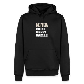 Kindergarten Someone is always crying - Men’s Premium Organic Hoodie - black - Front - Nico (187cm)