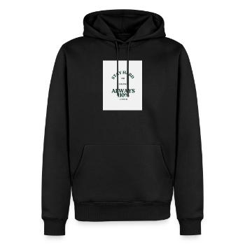 Devise 110 % fitness - Sweat à capuche Premium bio Homme - noir - Devant - Nico (187cm)