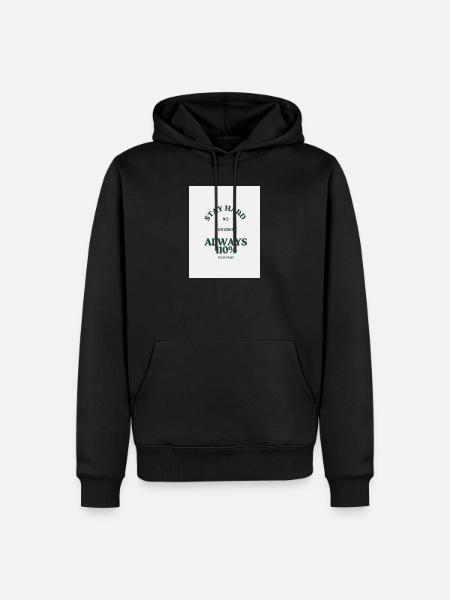Devise 110 % fitness - Sweat à capuche Premium bio Homme - noir
