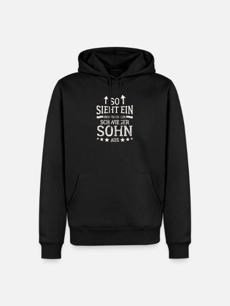 So sieht ein richtig cooler Schwiegersohn aus - Herre Premium økologisk hoodie - sort