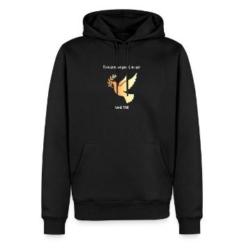 Frieden beginnt in mir und DIR - Männer Premium Bio Hoodie - Schwarz - Vorne - Nico (187cm)