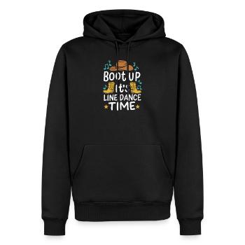 Boot Up It's Line Dance Time Country Graphic - Männer Premium Bio Hoodie - Schwarz - Vorne - Nico (187cm)