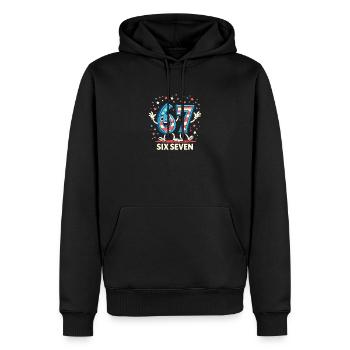 US Flag 67 Memes Six Seven - Men’s Premium Organic Hoodie - black - Front - Nico (187cm)