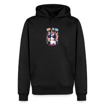 100e jour d’école 100 jour d’école des enfants - Sweat à capuche Premium bio Homme - noir - Devant - Nico (187cm)