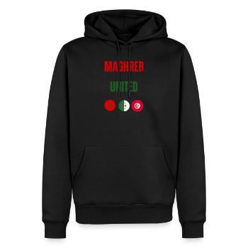 Vereinigtes Maghreb – Algerien, Marokko, Tunesien - Männer Premium Bio Hoodie - Schwarz - Vorne - Nico (187cm)