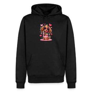 Dackel Dachshund Tekel - Männer Premium Bio Hoodie - Schwarz - Vorne - Nico (187cm)