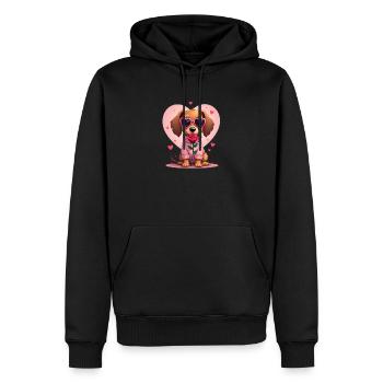 Dackel Dachshund Tekel - Männer Premium Bio Hoodie - Schwarz - Vorne - Nico (187cm)