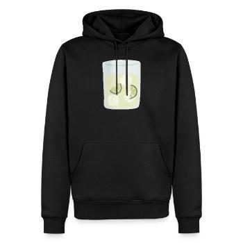 Moskauer Maultier im Aquarellstil - Männer Premium Bio Hoodie - Schwarz - Vorne - Nico (187cm)