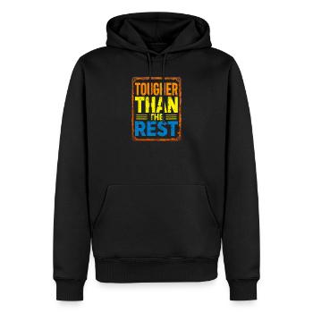 Tougher Than the Rest - Männer Premium Bio Hoodie - Schwarz - Vorne - Nico (187cm)