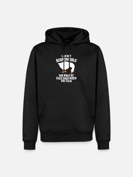 Not Responsible Goose - Men’s Premium Organic Hoodie - black