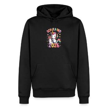 Schulkind 2026 Einschulung 2026 Schulanfang - Männer Premium Bio Hoodie - Schwarz - Vorne - Nico (187cm)