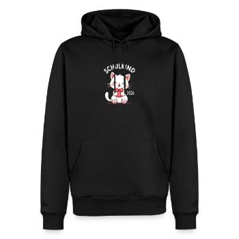 Schulkind 2026 Einschulung 2026 Schulanfang - Männer Premium Bio Hoodie - Schwarz - Vorne - Nico (187cm)