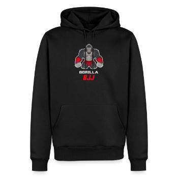 Gorilla BJJ Grappling Beast Design - Männer Premium Bio Hoodie - Schwarz - Vorne - Nico (187cm)