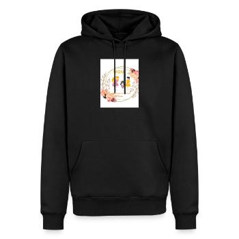 Mom Pure Love Blumenkreis - Männer Premium Bio Hoodie - Schwarz - Vorne - Nico (187cm)