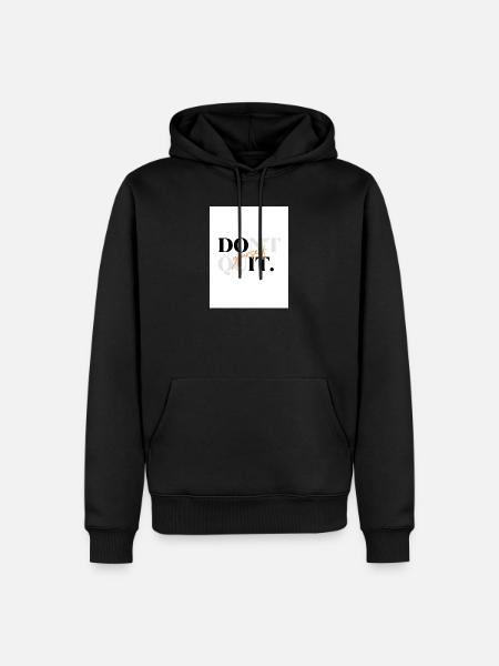 Nicht aufhören, Do-it-yourself-Wortzeichen - Männer Premium Bio Hoodie - Schwarz