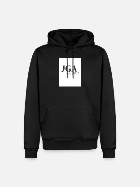 Schwarz_Gold_Minimalistisch_Modern_Junggesellen - Men’s Premium Organic Hoodie - black