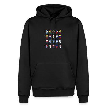 Lateinamerikanischer Widerstand - Männer Premium Bio Hoodie - Schwarz - Vorne - Nico (187cm)