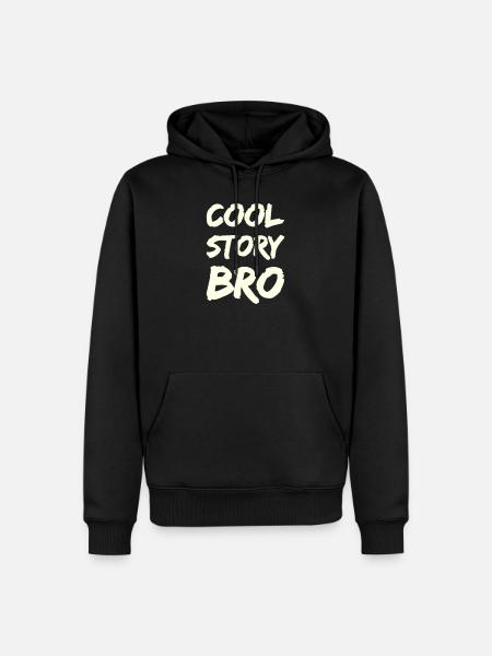 cool_story_bro- - Männer Premium Bio Hoodie - Schwarz