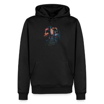 Landschaft Architektur Abstrakt - Männer Premium Bio Hoodie - Schwarz - Vorne - Nico (187cm)