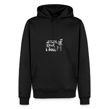 Lustiger 60. Bday Gag lustiges Zitat Rock'n'Roll - Männer Premium Bio Hoodie - Schwarz - Vorne - Nico (187cm)
