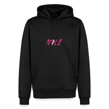 pink Himbeere Erdbeere Eis Eiswaffel nice schön - Männer Premium Bio Hoodie - Schwarz - Vorne - Nico (187cm)