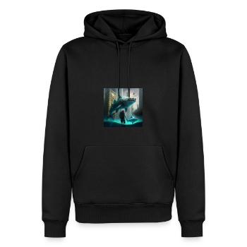 Wenn fische Vögel währen - Männer Premium Bio Hoodie - Schwarz - Vorne - Nico (187cm)