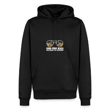 Long Point Beach Bienvenue à Freedom Vacation Spr - Sweat à capuche Premium bio Homme - noir - Devant - Nico (187cm)